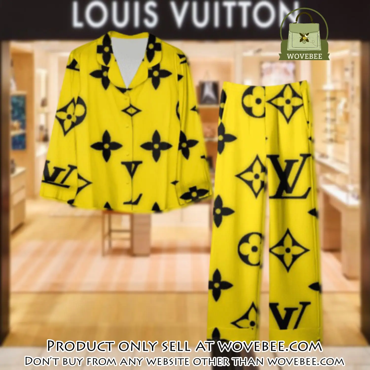 Trending luxury lv satin pajama set pjs1107 wvb1350215